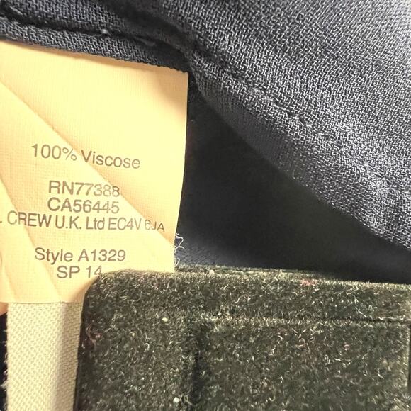 J. Crew Blouse Navy Blue Crepe V-Neck Sleeveless Drape Pintuck Work Top Womens 0 - Picture 10 of 10